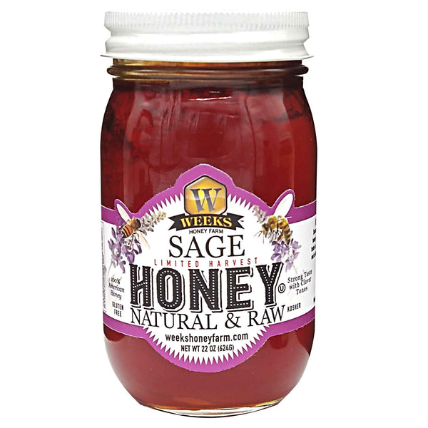 Our Best All-Natural Raw Sage Honey; Limited Harvest - Honey - Only $21.99! Order now at Weeks Honey Farm