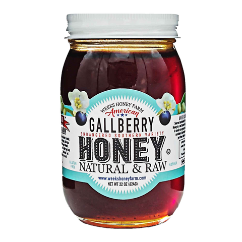 Weeks Raw Southern Gallberry Honey; Endangered Honey from Weeks Honey Farm, Inc. http://www.WeeksHoneyFarm.com