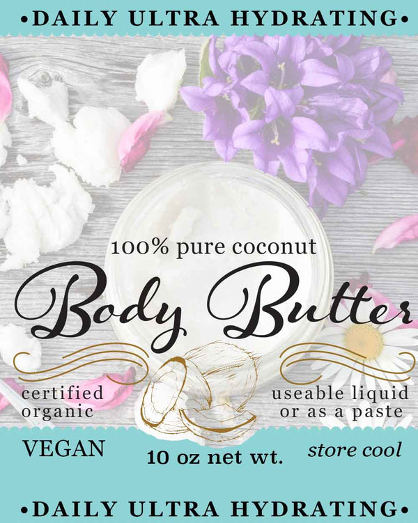 Super Hydrating Organic Body Butter; 10 Ounce