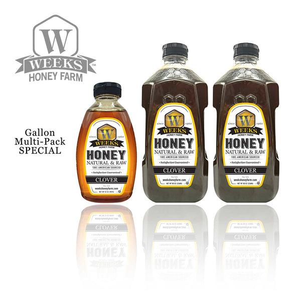 Our Best All-Natural Pure Raw Clover Honey - Premium Honey from Weeks Honey Farm, Inc. - Just $7.99! Shop now at Weeks Naturals | Weeks Honey Farm