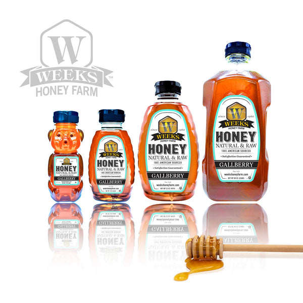 Our Best All-Natural Pure Raw Gallberry Honey - Premium Honey from Weeks Honey Farm - Just $7.99! Shop now at Weeks Naturals | Weeks Honey Farm