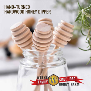 Vintage All-Natural Wooden Honey Dipper; 6.5 inch - Premium Honey from Weeks Honey Farm - Just $1.75! Shop now at Weeks Naturals | Weeks Honey Farm