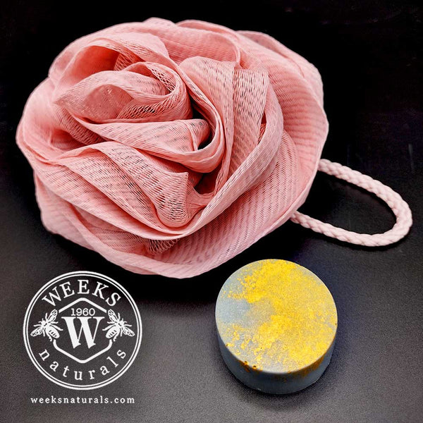 Weeks Rose Loofah with Free Mystery Soap Sample -  - Only $7.99! Order now at Weeks Honey Farm