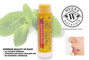 Peppermint All Natural Beeswax Lip Balm - Premium Lip Balm from Weeks Honey Farm - Just $2.49! Shop now at Weeks Naturals | Weeks Honey Farm