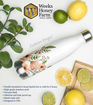 A water bottle to be stylish, be healthy -with a design that your friends will all want! - Premium Mug from Weeks Honey Farm, Inc. - Just $28.00! Shop now at Weeks Naturals | Weeks Honey Farm