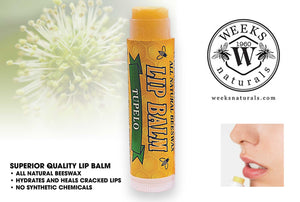 Orange Blossom/Tupelo All Natural Beeswax Lip Balm; 24 Count Dispenser - Lip Balm - Only $45.99! Order now at Weeks Honey Farm