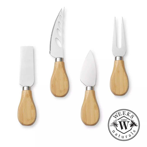 CasaField Bamboo Cheese Cutting Board with Removable Slate Cheese Plate, Stainless Steel Knives, and Slide-Out Snack Trays - Premium Cheese Board from Weeks Naturals - Just $35.99! Shop now at Weeks Naturals | Weeks Honey Farm