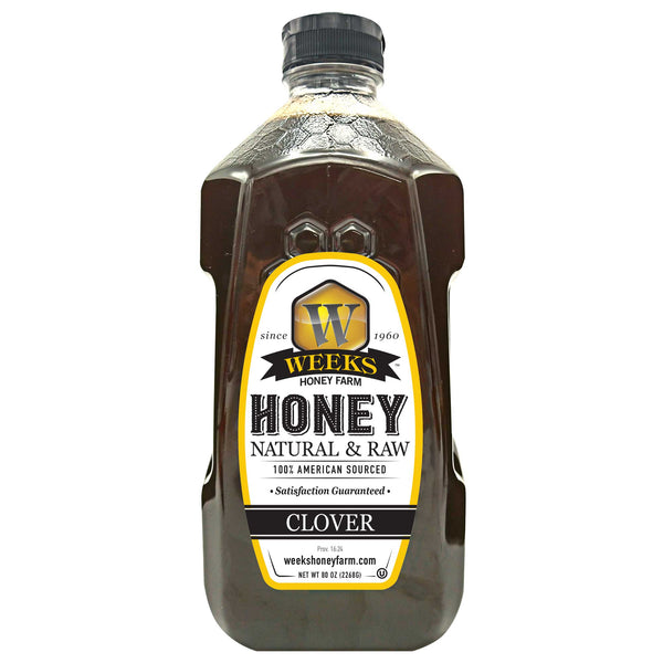 Our Best All-Natural Pure Raw Clover Honey - Premium Honey from Weeks Honey Farm, Inc. - Just $7.99! Shop now at Weeks Naturals | Weeks Honey Farm