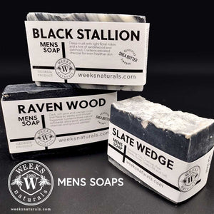 Weeks Naturals Premium Hand-Poured Mens Soaps; 4 - 4.5 oz - Soaps - Only $5.99! Order now at Weeks Honey Farm