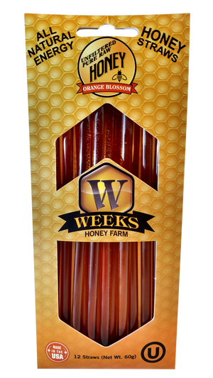 Orange Blossom Honey Straws; 12 Count - Premium Honey from Weeks Naturals | Weeks Honey Farm - Just $3.99! Shop now at Weeks Naturals | Weeks Honey Farm