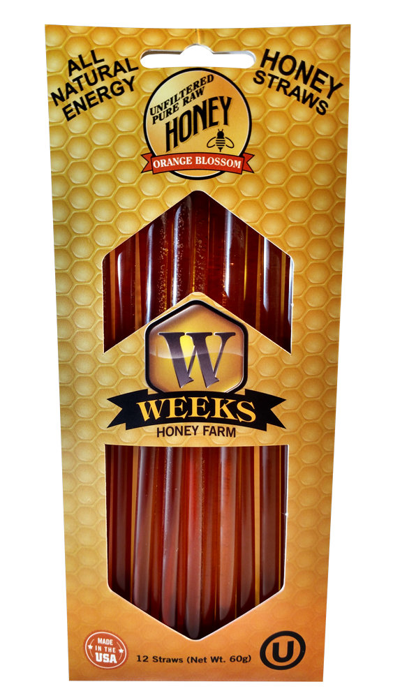 Orange Blossom Honey Straws; 12 Count