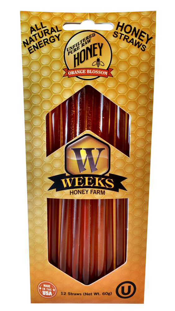 Orange Blossom Honey Straws; 12 Count - Honey - Only $3.99! Order now at Weeks Honey Farm