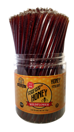 Wildflower Honey Straws; 150 Count - Honey - Only $45.99! Order now at Weeks Honey Farm