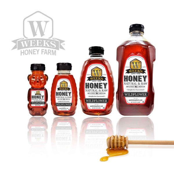 Our Best All-Natural Pure Raw Wildflower Honey - Honey - Only $7.99! Order now at Weeks Honey Farm