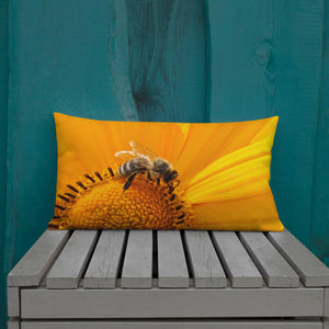 Serene Honey Bee with Tartan | Premium Pillow - Premium Home & Garden from Weeks Naturals | Weeks Honey Farm - Just $25.00! Shop now at Weeks Naturals | Weeks Honey Farm