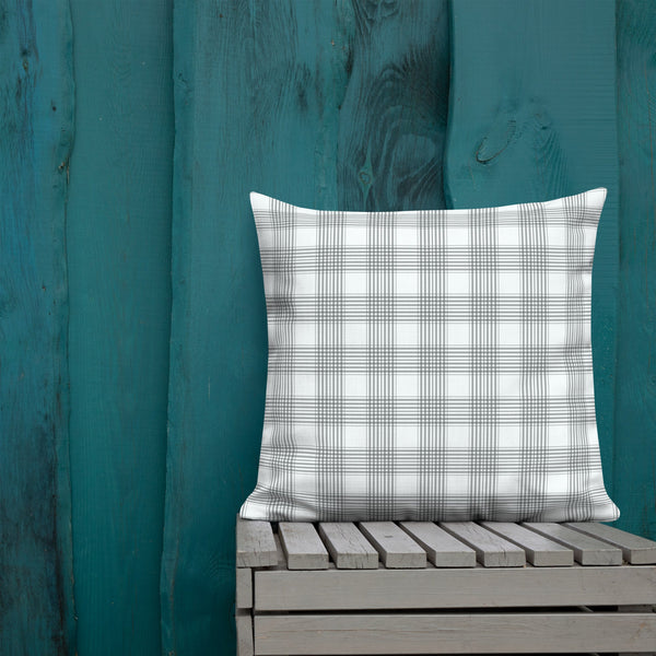 White Lilac and Tartan | Premium Pillow - Premium Home & Garden from Weeks Naturals | Weeks Honey Farm - Just $25.00! Shop now at Weeks Naturals | Weeks Honey Farm