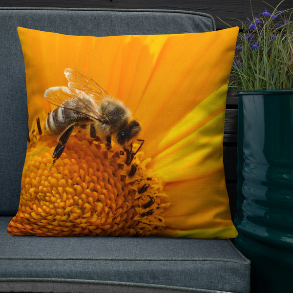 Serene Honey Bee with Tartan | Premium Pillow - Home & Garden - Only $25! Order now at Weeks Honey Farm