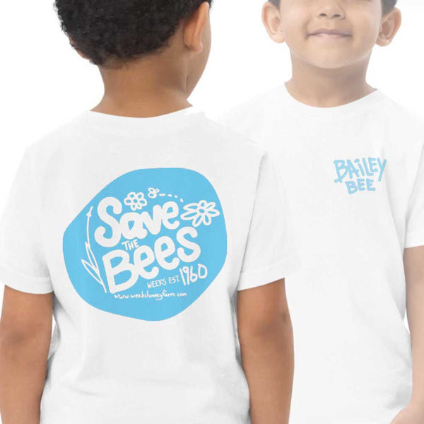 Bailey Bee "Save the Bees"; Toddler Jersey T-shirt - Premium Apparel & Accessories from Weeks Naturals | Weeks Honey Farm - Just $26.50! Shop now at Weeks Naturals | Weeks Honey Farm