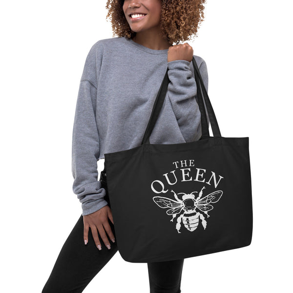 Large Stylish Queen Bee Organic Tote