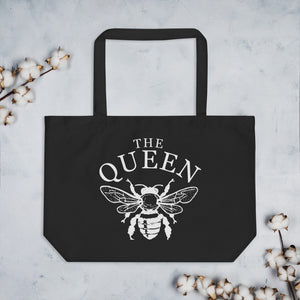 Large Stylish Queen Bee Organic Tote -  - Only $29.99! Order now at Weeks Honey Farm