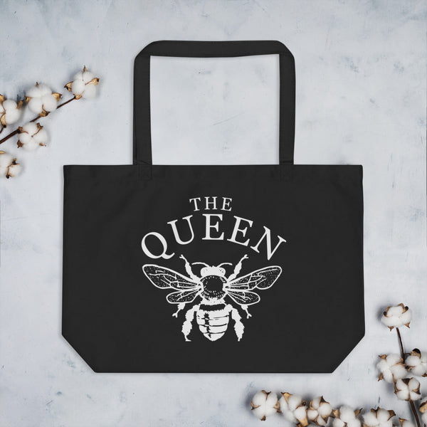 Large Stylish Queen Bee Organic Tote